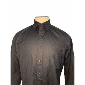 Polo Ralph Lauren Blue Label Rutland Dress Shirt 100% Nylon Medium RARE Black